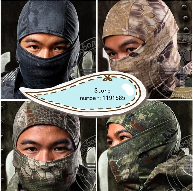 

Chiefs Rattlesnake Tactical Airsoft Hunting Wargame Breathing Dustproof Face Balaclava Mask Motorcycle Skiing Cycling Full Hood