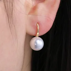 New Fashion Simulated Pearls Stud Earrings For Women Brincos Simple Bijoux Cute Ear Hook Wedding Girl Jewelry Pendientes Gift