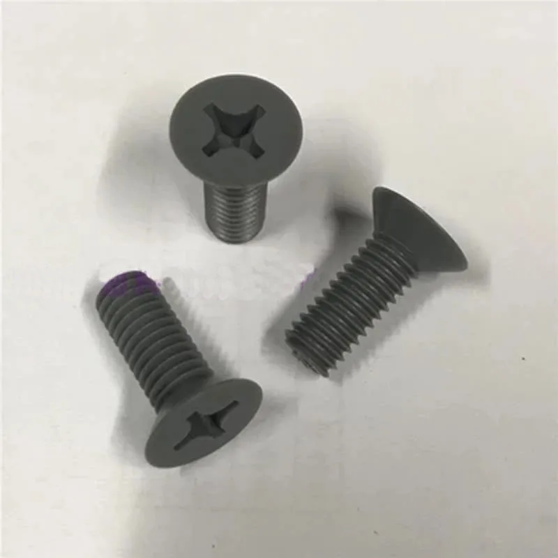 

10pcs M8 PVC Cross countersunk head Phillips flat heads Screw Acid and alkali resistant preservative Plastic screws 12-50mm Long