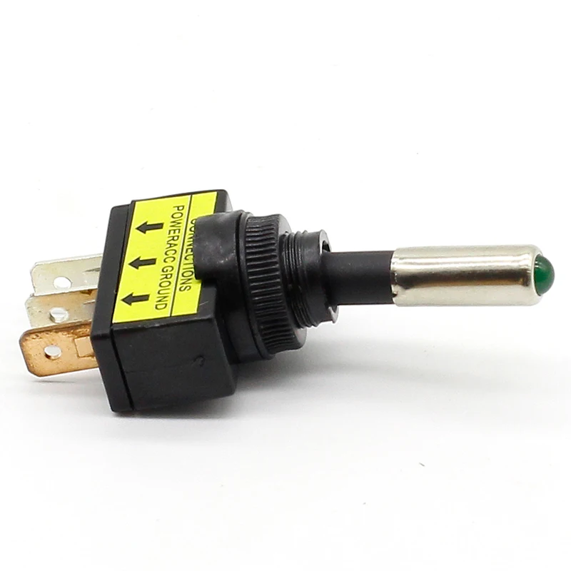 10 pcs 12V 20A Car Auto Red Blue Yellow Green Color LED Light Toggle Rocker Switch 3 Pin SPST ON/OFF Sales for Vehicles Switches