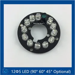 90 Degree Bulb,Infrared 12 x 5 IR LED board for Dome CCTV Cameras night vision,(big F17-F44mm)