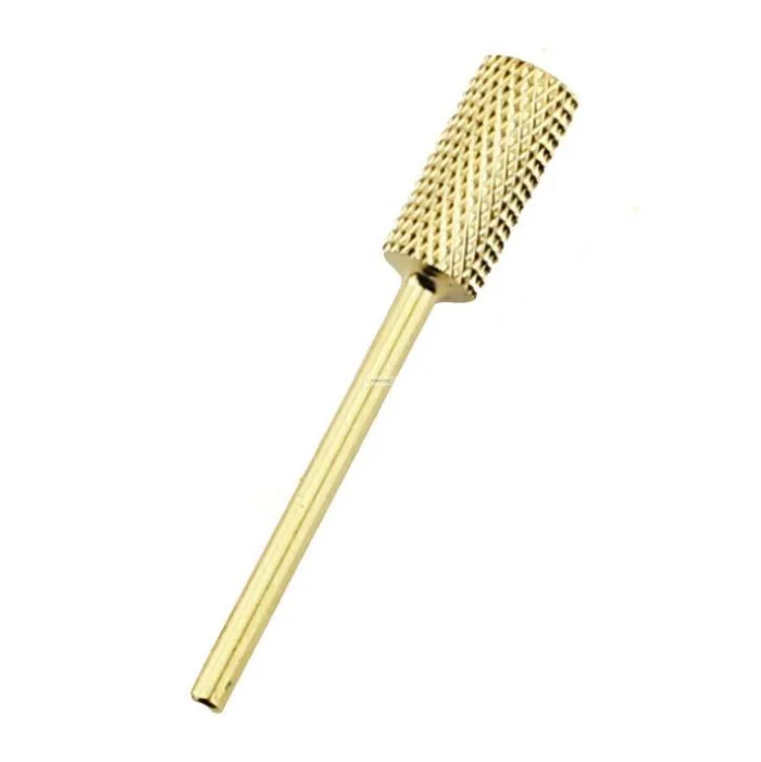 1Pc Gold Nail Boor Glad Top Burr Elektrische Manicure Apparaat Hoofd Polish Accessoires Uv Led Hardware Gereedschap