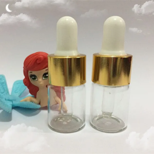 100 Pcs 5Ml Clear/สีน้ำตาลแก้ว Dropper ขวดสีดำ/สีขาวพลาสติกหัวสำหรับน้ำมันหอมระเหย,5Ml น้ำหอมแก้วขวด Dropper