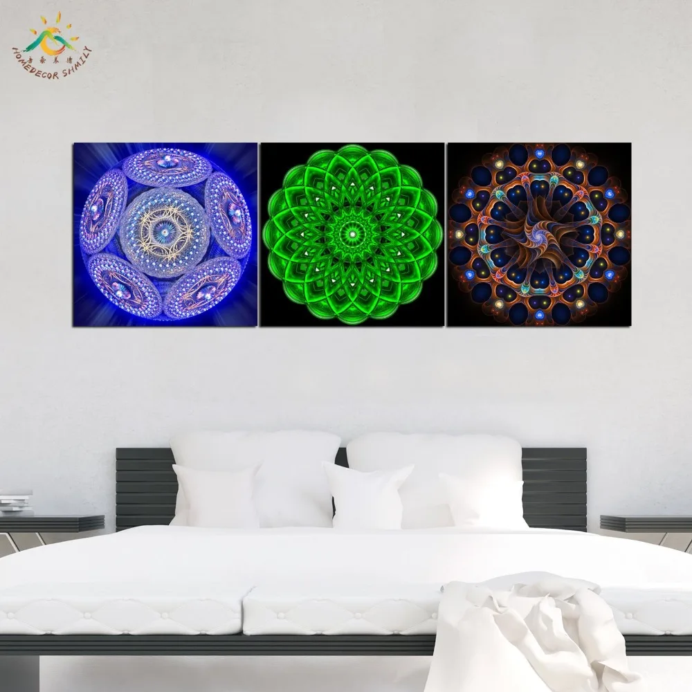 Phasing Flowers Modern Canvas Art Prints Poster Wall Painting Home Decoration Artwork Wall Art Pictures for Bedroom 3 PIECES