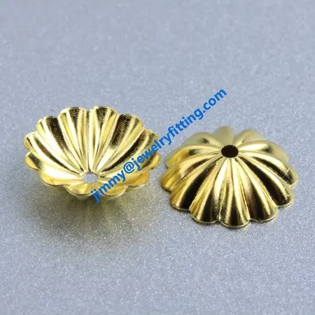 

10000pcs jewelry fingding brass filigree beads cup bead cap wholesale price raw brass size 10mm