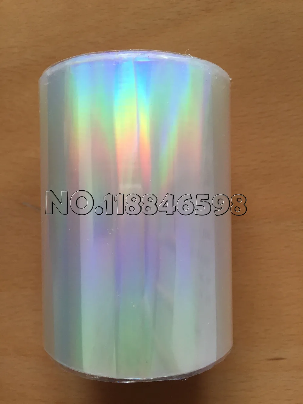 New Style Holographic Foil Plain Transparent Hot Stamping On Paper or Plastic 8cm x 120m/Lot DIY Package Box