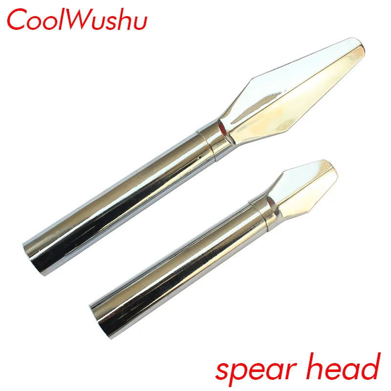 Tai Chi Shaolin Red-tasselled Spear Head Steel Electroplating Wushu Weapon Martial Arts Performance Kung Fu