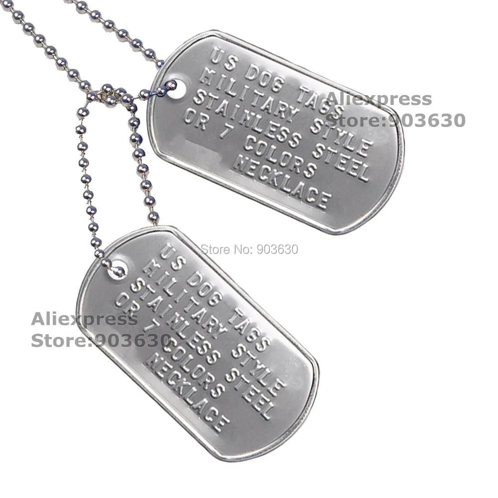 Freies Shiping UNS Hund Tag 52 zeichen anzahl Blut Typ Religion Silber Klassische Hund Tag Anhänger