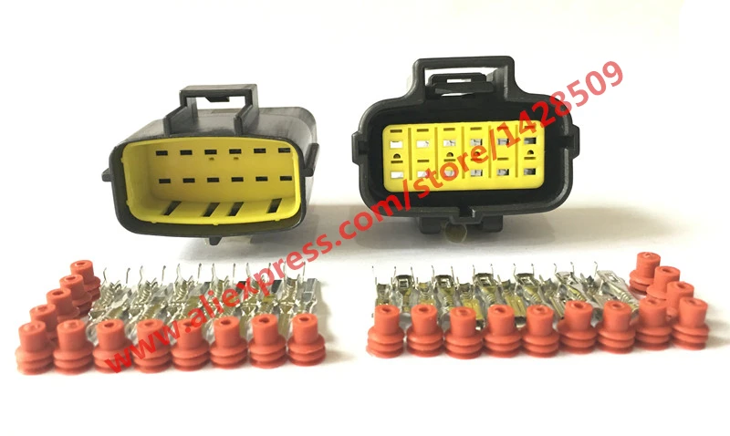 1Set 12 Pin Female Male Denso 174661-2/184058-1 368537-1 Waterproof Automotive Electrical Gear-shift Sensor Connector Plug