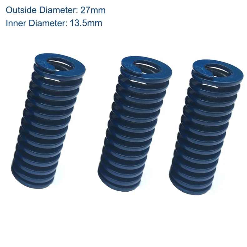 TL 27mm OD 13.5mm ID 175mm 200mm 250mm 300mm Long Blue Light Load 65Mn Metal Steel Spiral Stamping Compression Mould Die Spring