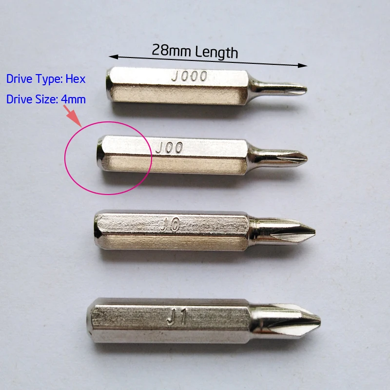 CRV Phillips Bit J000/J00/J0/J1 4mm zestaw wkrętaków naprawa dla Apple iPhone, 50 zestawów/partia