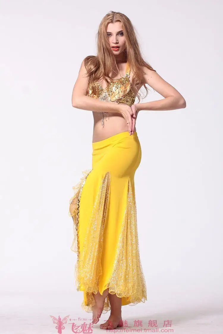 2018 جديد مثير الغجر تنورة ملابس رقص البطن تنورة طويلة المرأة الرقص الشرقي سبليت ينتهي التنانير الهندي تنورة طويلة B-2351 #2