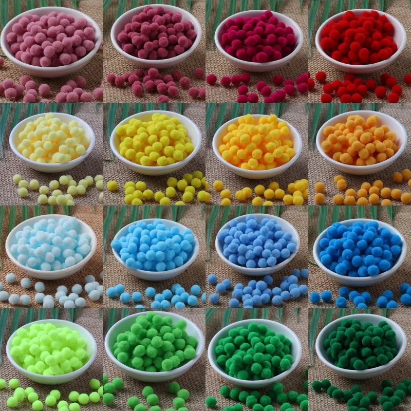 120pcs Mulit Colori Pompon 10 millimetri Pelliccia FAI DA TE Morbido Pom Poms Decorazione di Cerimonia Nuziale Artesanato Cucire Su Accessori di