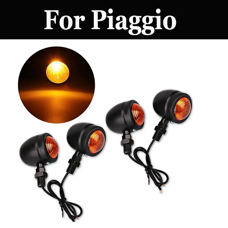 4pcs/Set Motorcycle Blinker Turn Signal Light For Piaggio Bv 350 Tourer 500 Byq50qt-5v Byq100t-V Byq50qt-V Typhoon 125