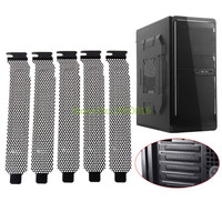 5Pcs Ventilation Deflectors PCI Slot Cover Frame Chassis Bits Block Cooling Fan Dust Filter PC Computer Case Metal Punch