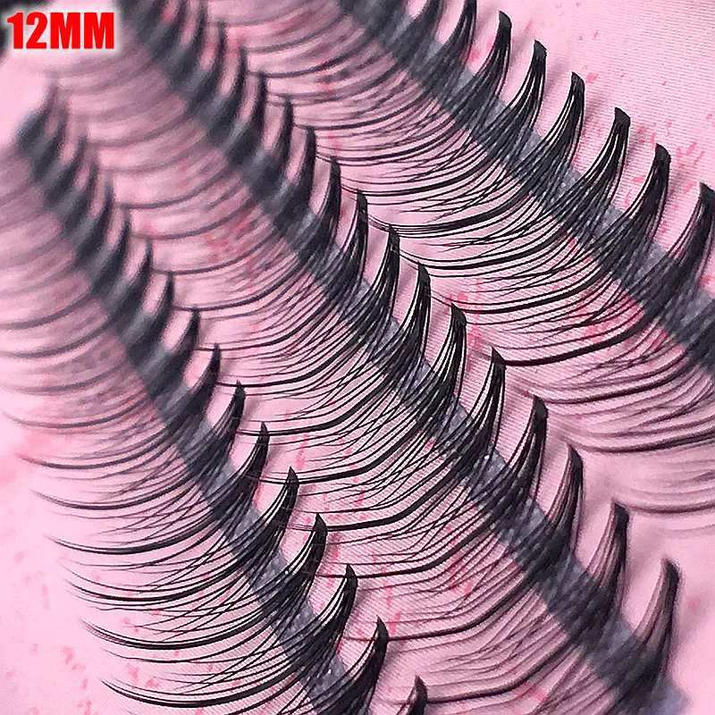 Wholesale 50 Trays Pro 57 Knots Black Tapered Individual False Eyelashes Eye Lash Makeup Extension 8mm 10mm 12mm 14mm L1604