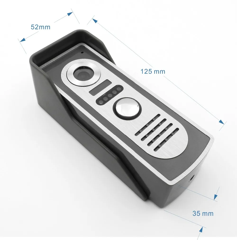 One to Six 7 Inch  Monitor Water-Proof IP66 Wired  Video Door phone