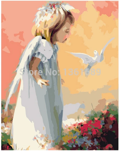 Angel And Pigeons Secret DIY Diamond Square Rhinestones Pasting Full Decoration Painting Diamond Embroidery Mosaic Needlework