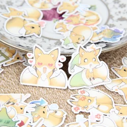 40pcs Self-made Cute Fox Animal Scrapbooking Stickers Decorative Sticker DIY Craft Photo Albums Decals Diary Decor