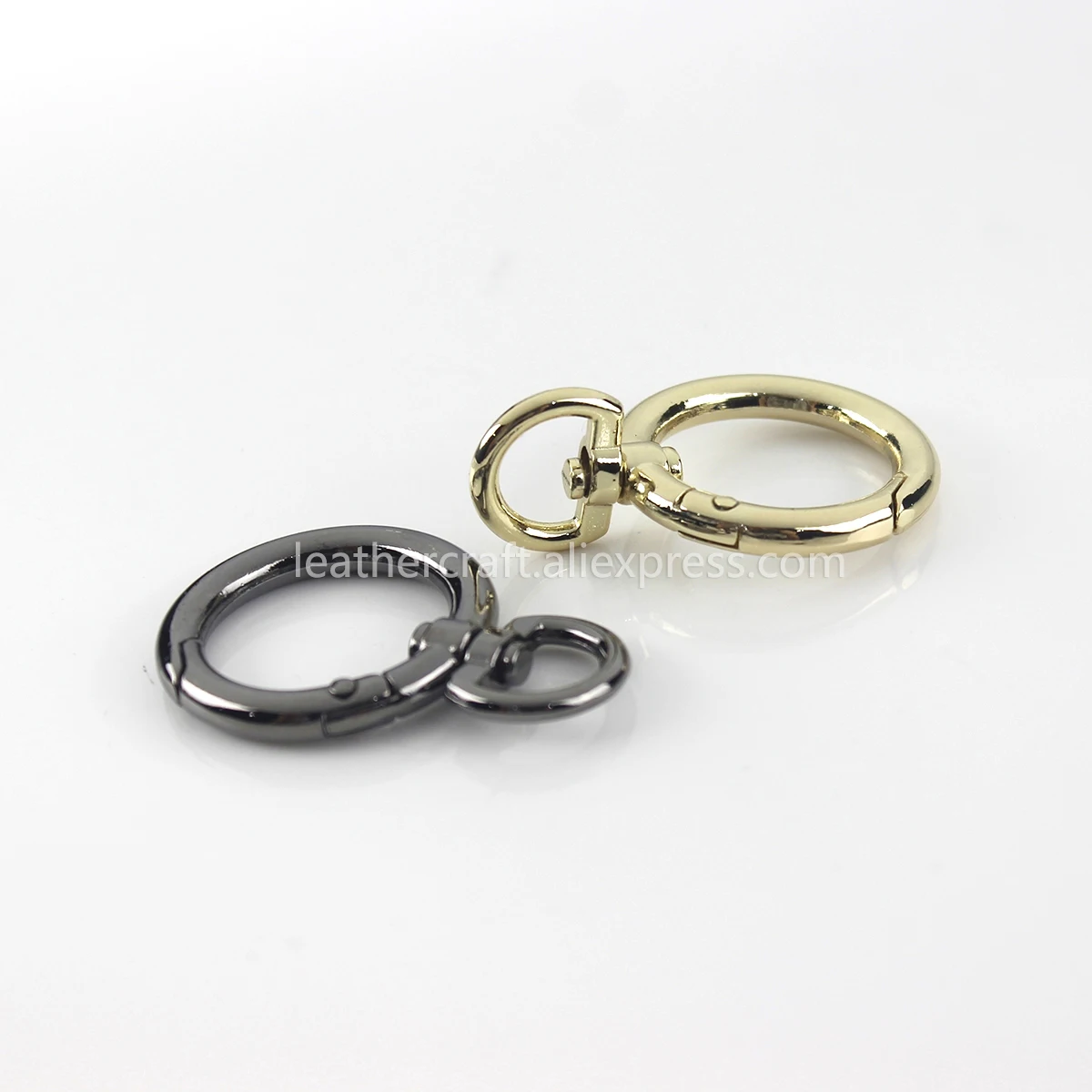 1xAlloy Swivel Eye D-ring Snap Trigger Hook Clip Spring Gate O ring Clasp Handbag Bag Strap Belt Shoulder Buckle Accessory