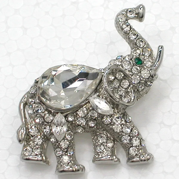 60pcs/lot Mixed Color (Can Notes Color) Wholesale Fashion Brooch Rhinestone Small Elephant Pin brooches C101314