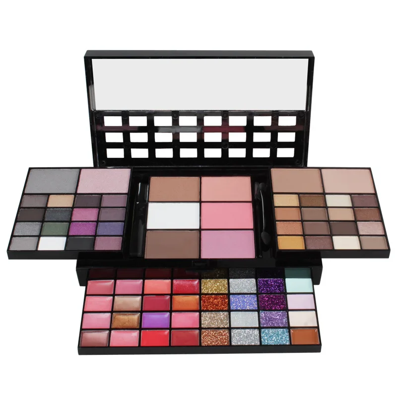 Fashion 74 Color Eyeshadow Palette Set 36 Eye shadow + 28 Lip Gloss +6 Blush +4 Concealer Make up Kit Beauty Cosmetics For Women