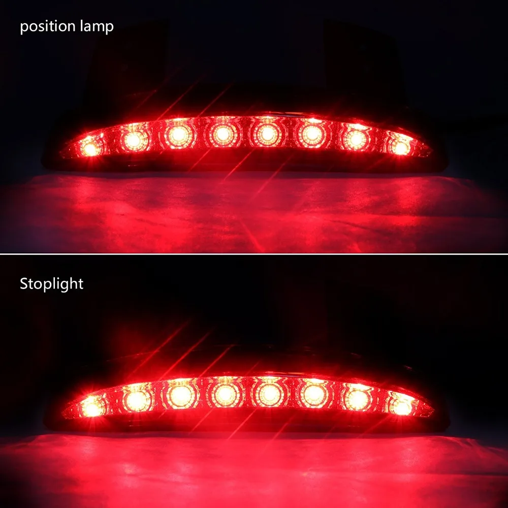 Red/Smoked Lens Rear Stop LED Tail Light Brake For Motorcycle Bobber Chopper Cafe Racer