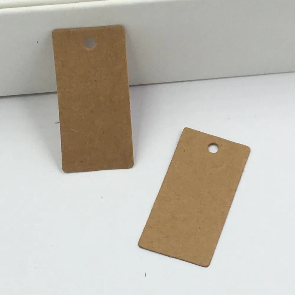 Black Rectangle Blank Gift Tags Price Jewelry Hang Tag DIY Accept Custom Kraft Paper Clothing Label Tags 4x2cm 50Pcs/Lot