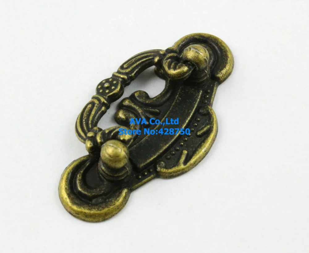 20 Pieces Antique Brass Furniture Handle Cabinet Knob Jewelry Box Handle Knob Drawer Pull /  60x30mm