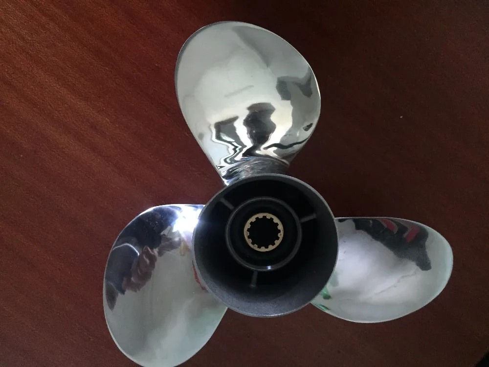 New Stainless Steel Propeller 11 1/8x13-G For Mercury Suzuki Tohatsu Honda Yamaha 40HP 50HP Outboards 11 1/8 x 13 - G