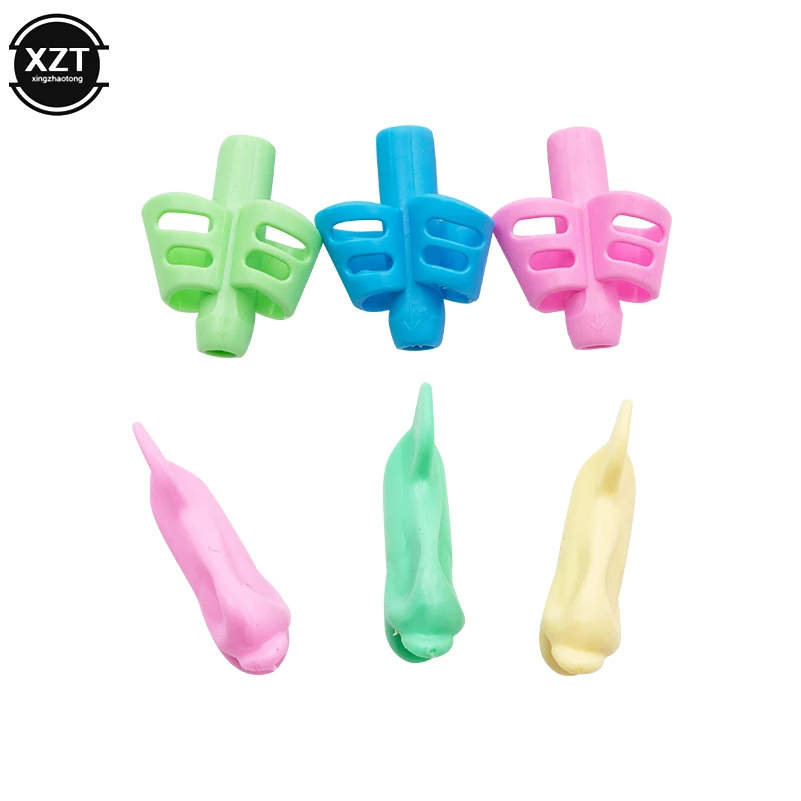 

6Pcs/Set Pen Writing Aid Grip Non-toxic Children Pencil Holder Three Finger small fisherman Ergonomic Posture Correction Tools