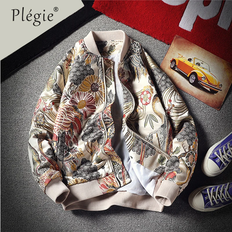 Plegie Embroidery Baseball Jacket Fashion Streetwear 2022 Autumn Winter Zipper Bomber Jacket 4XL 5XL Big Size Coats And Jackets