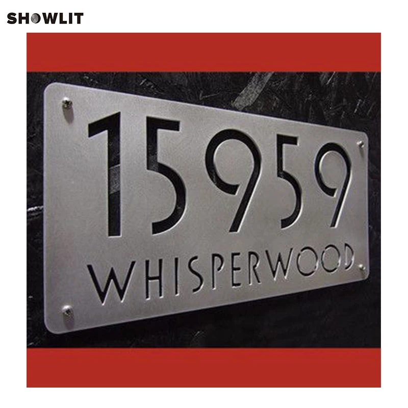 

Screw Mounted Door Number Plate Custom Made