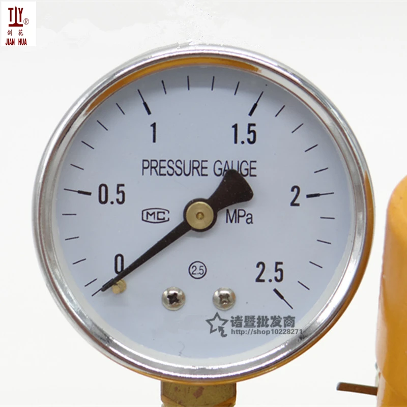 1pc 2.5bar / Mpa pressure pump accessories manual pressure gauge pressure gauge