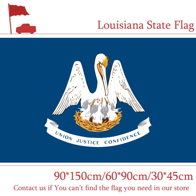 

Louisiana State Flag America 90*150cm/60*90cm/40*60cm Flying Flag 3x5ft Banners With Brass Metal Holes For Campaign