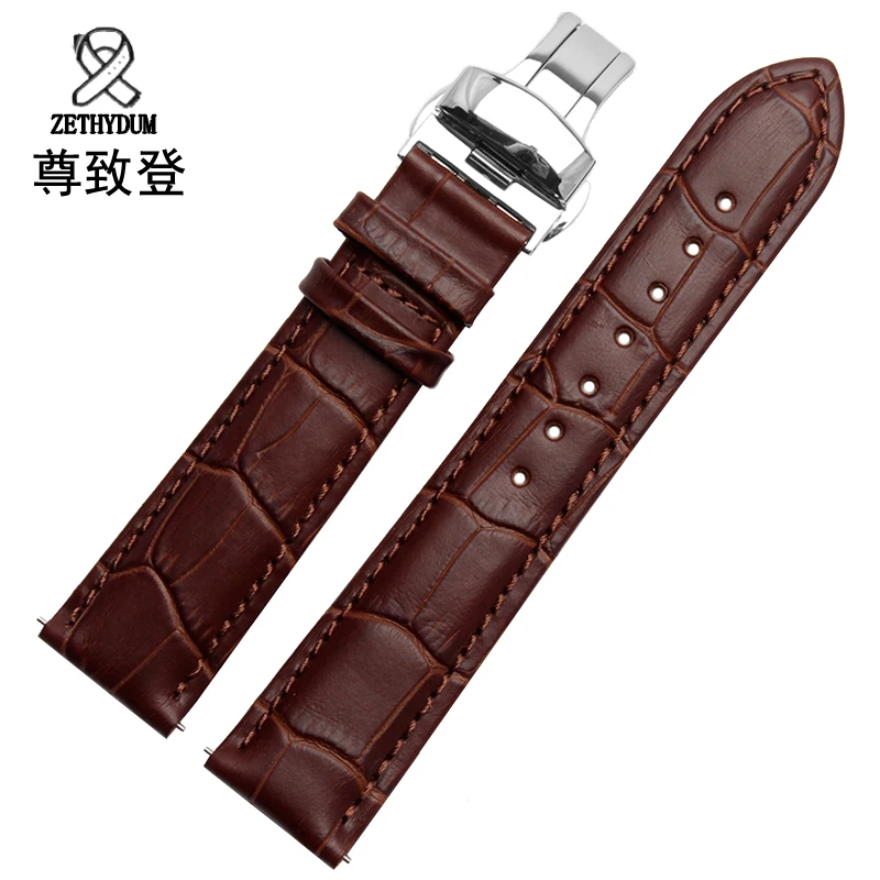 18/19/20/21/22/24mm Hot Sale Genuine Leather Watchband Black Brown Watch accessories For Tissot Strap Bracelet