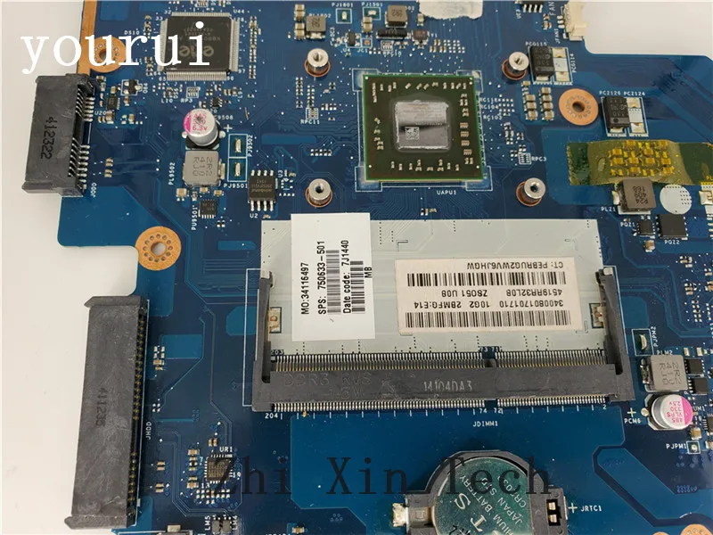 yourui For HP 15-G  15-H Series Laptop Motherboard 750633-501  750633-001 ZSO51 LA-A996P E1-2100 CPU DDR3 Fully Tested