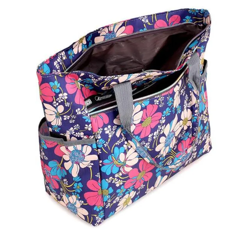 nylon Women Messenger Bags Print Floral Cross Body Shoulder Bag big Nylon Women\'s Handbag Bolsas 2022New