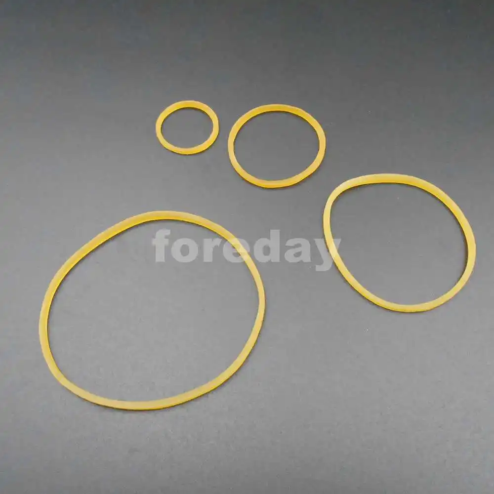 50PCS X Silicone Rubber Band Drive belt Pulley Model Motor DIY Toys 1.5MM X 19MM 28MM 40MM 55MM Yellow DIY 50PCS/LOT *FD031-034