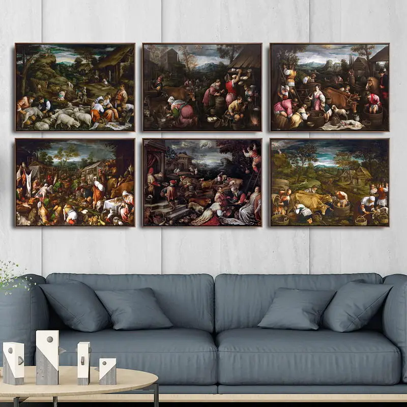 Home Decoration Art Wall Pictures Fro Living Room Poster Print Canvas Paintings Italy Francesco Bassano The Younger Market