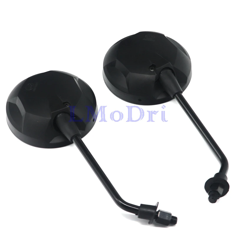 LMoDri Motorcycle Rear View Mirror Universal Scooter Back Mirrors Electric Bicycle Moped Side Mirror 8mm 10mm Round Covnex