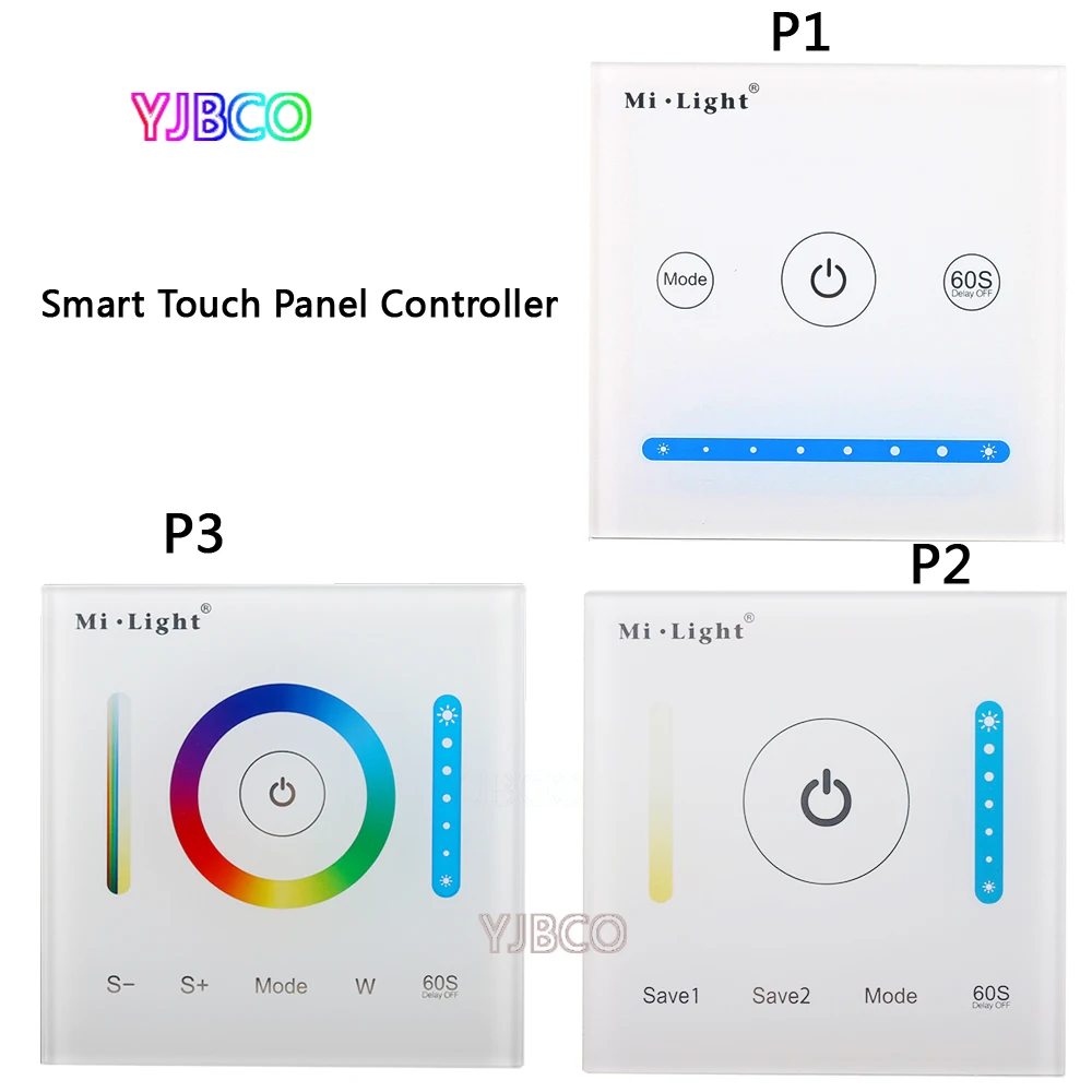 Miboxer P1/P2/P3 Smart Panel Controller Dimming Led Dimmer RGB/RGBW/RGB+CCT Color Temperature CCT for Led Panel/Strip Light