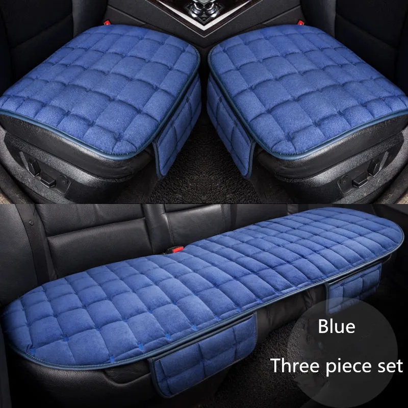 Car Seat Cover Winter Warm Velvet Seat Cushion Universal Front Rear Back Chair Seat Pad For Audi A3 A4 A5 A6 A7 Series Q3 Q5 Q7