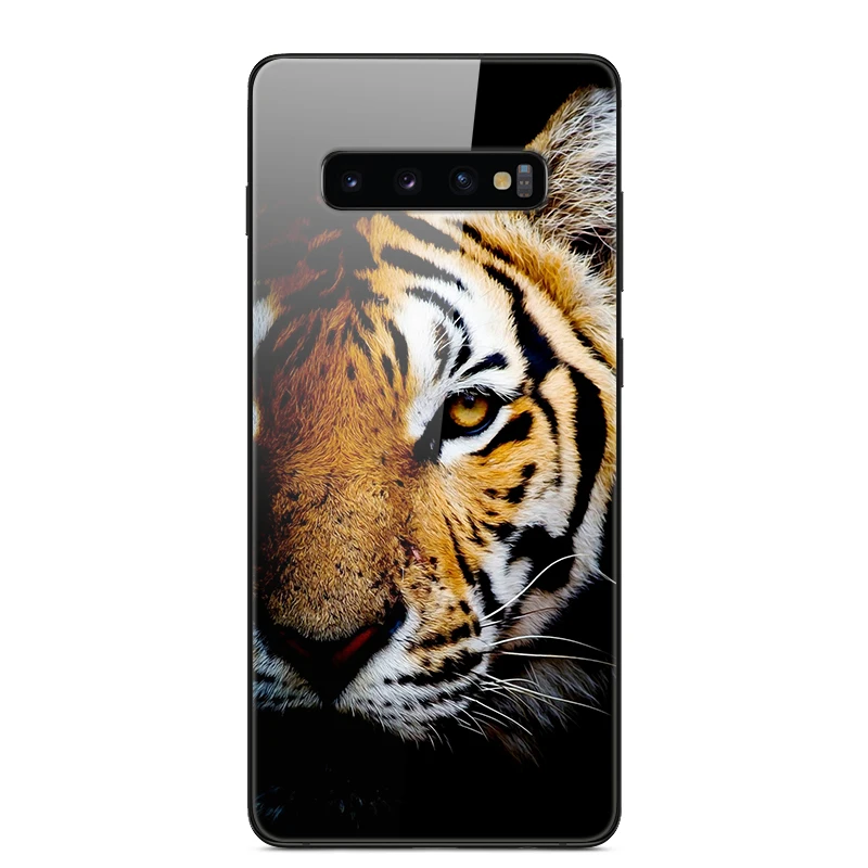 For Samsung Galaxy S10 Case Tempered Glass Hard Back Cover for Samsung S10 Plus S10E S 10 5G Phone Cases S8 S9 Plus s 8 9 Bumper