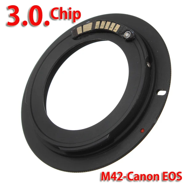 Foleto Nuovo AF III Conferma M42 Lens per EOS Adattatore Per Fotocamera Canon EF Mount anello 60D 550D 600D 7D 5D 1100D Nero