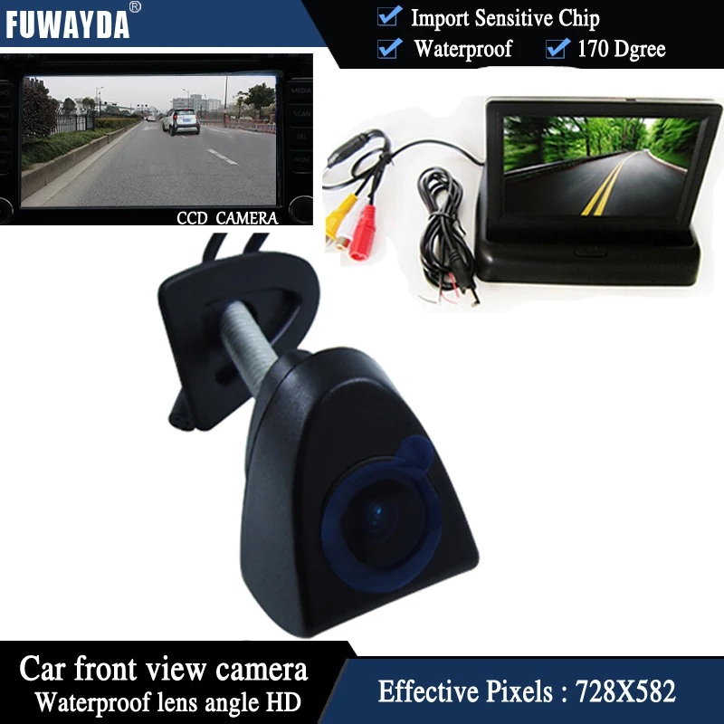 FUWAYDA CCD RearView Camera With 4.3 inch LCD Car Video Foldable Monitor for Toyota seriesToyota Prado Highlander Land Cruiser