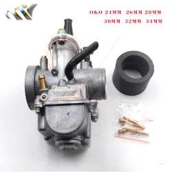 OKO 24 26 28 30 32 34 OKO24 Koso Carburetor Keihin PWK Vergaser Universal For Motorcycle Scooter Motocross With Power Jets