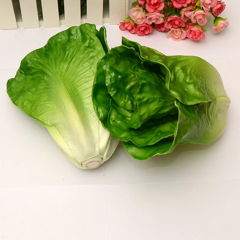 High Simulation Vegetable Lettuce Kids Pretend Play Kitchen Toys Artificial Fruit Model Hotel Home Decoration