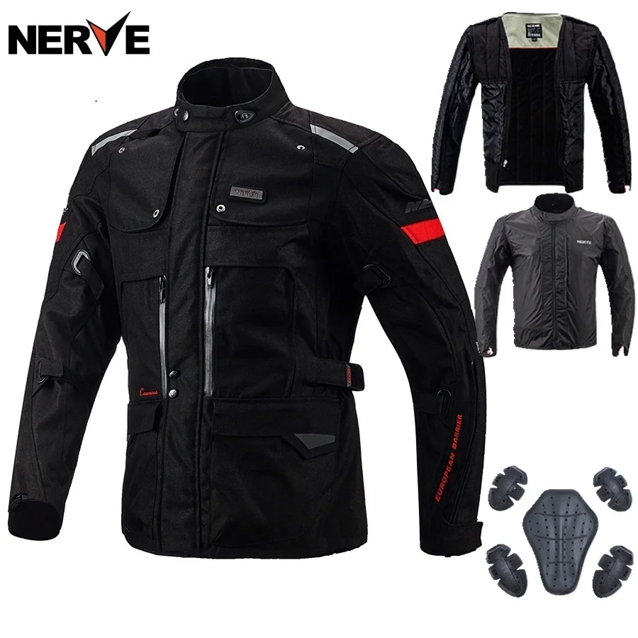 

Free shipping 1pcs NERVE Winter Waterproof Off-road Riding Windproof Keep Warm Lining Coat Motorcycle Jacket With 5pcs Pads
