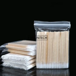 100packs Cotton Buds Swabs 7cm Long Wooden Handle Tattoo Makeup Microblade Cotton Swab Sticks Makeup Cotton Swabs